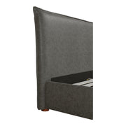 Moe's Home Collection Luzon Slate Vegan Leather Upholstered Queen Size Bed