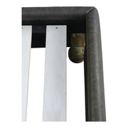 Moe's Home Collection Luzon Slate Vegan Leather Upholstered Queen Size Bed