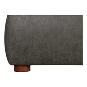 Moe's Home Collection Luzon Slate Vegan Leather Upholstered Queen Size Bed