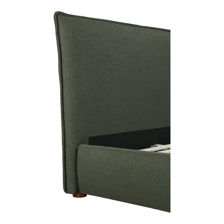 Moe's Home Collection Luzon Green Upholstered Queen Size Bed