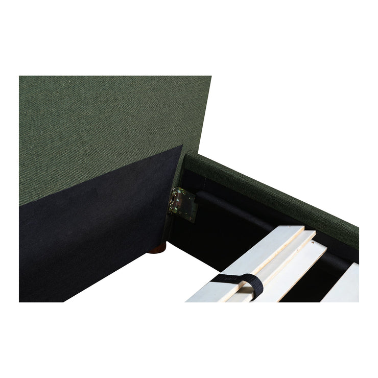 Moe's Home Collection Luzon Green Upholstered Queen Size Bed