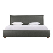 Moe's Home Collection Luzon Slate Vegan Leather Upholstered King Size Bed