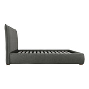 Moe's Home Collection Luzon Slate Vegan Leather Upholstered King Size Bed