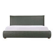 Moe's Home Collection Luzon Slate Vegan Leather Upholstered King Size Bed