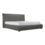 Moe's Home Collection Luzon Slate Vegan Leather Upholstered King Size Bed