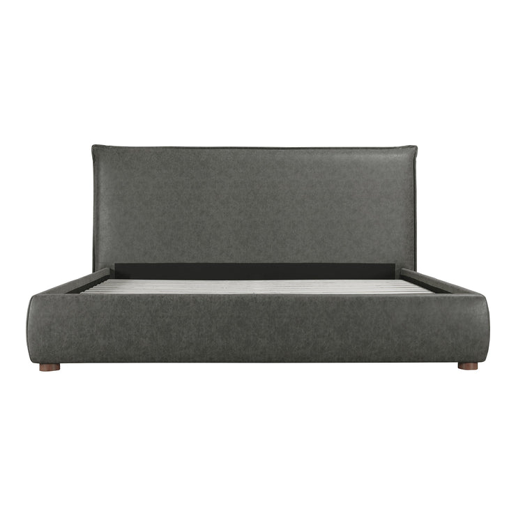 Moe's Home Collection Luzon Slate Vegan Leather Upholstered King Size Bed