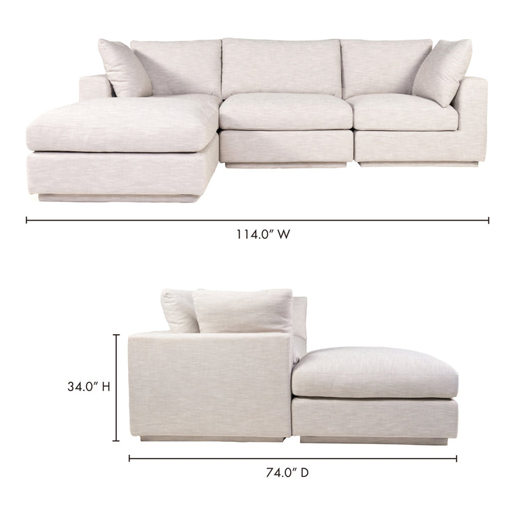 Moe's Home Collection Justin Grey Lounge Modular Sectional