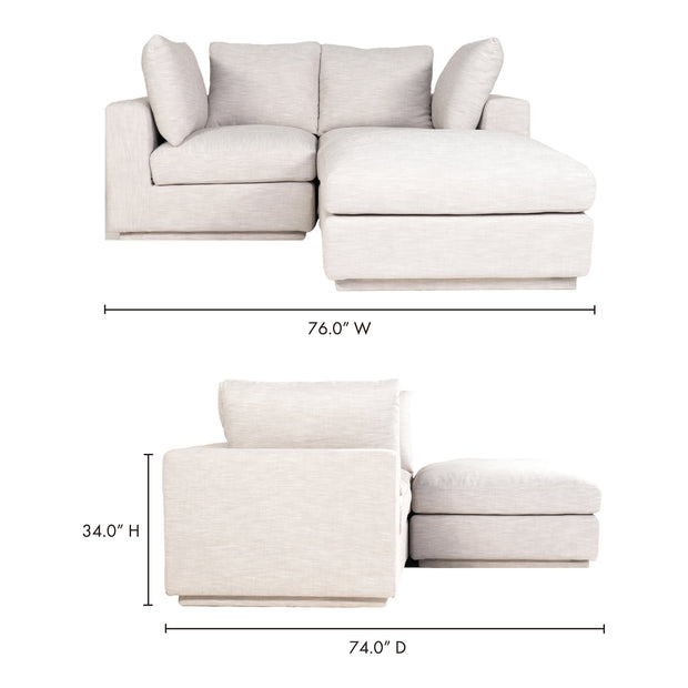 Moe's Home Collection Justin Grey Nook Modular Sectional