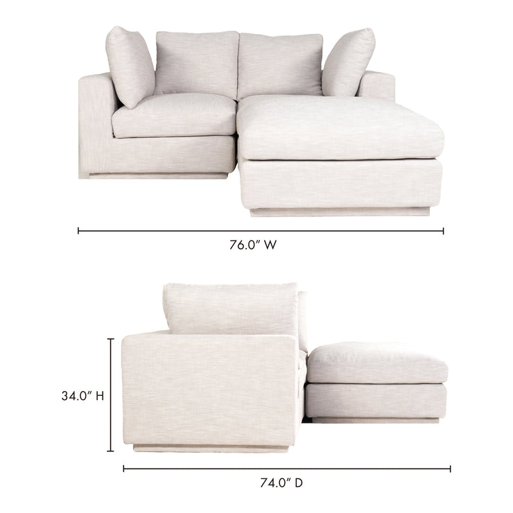 Moe's Home Collection Justin Grey Nook Modular Sectional