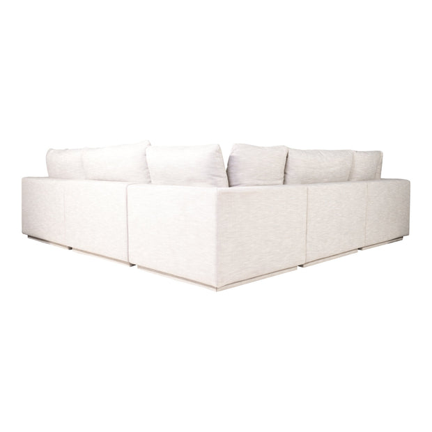 Moe's Home Collection Justin Taupe Classic L-Shaped Modular Sectional