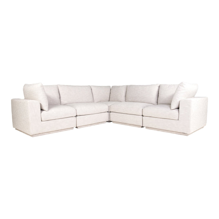 Moe's Home Collection Justin Taupe Classic L-Shaped Modular Sectional