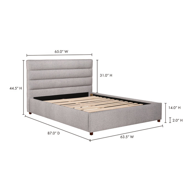 Moe's Home Collection Takio Grey Queen Bed