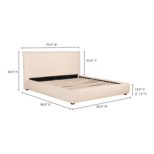 Moe's Home Collection Recharge White Queen Bed