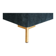 Moe's Home Collection Astrid Blue Velvet Upholstered King Size Bed