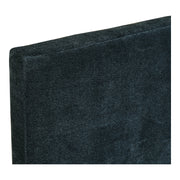 Moe's Home Collection Astrid Blue Velvet Upholstered King Size Bed