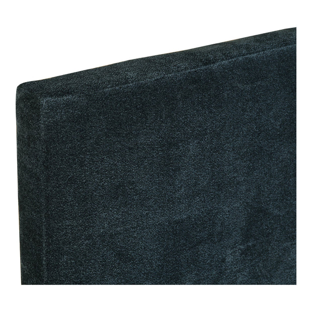 Moe's Home Collection Astrid Blue Velvet Upholstered King Size Bed
