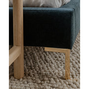 Moe's Home Collection Astrid Blue Velvet Upholstered King Size Bed