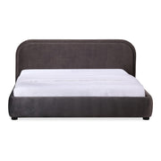 Moe's Home Collection Colin Dark Grey Boucle Upholstered King Size Bed