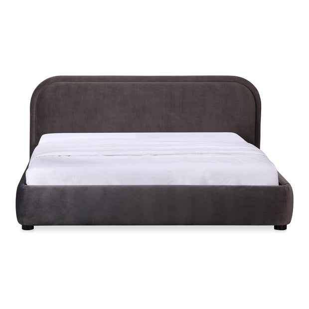Moe's Home Collection Colin Dark Grey Boucle Upholstered King Size Bed