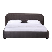 Moe's Home Collection Colin Dark Grey Boucle Upholstered King Size Bed
