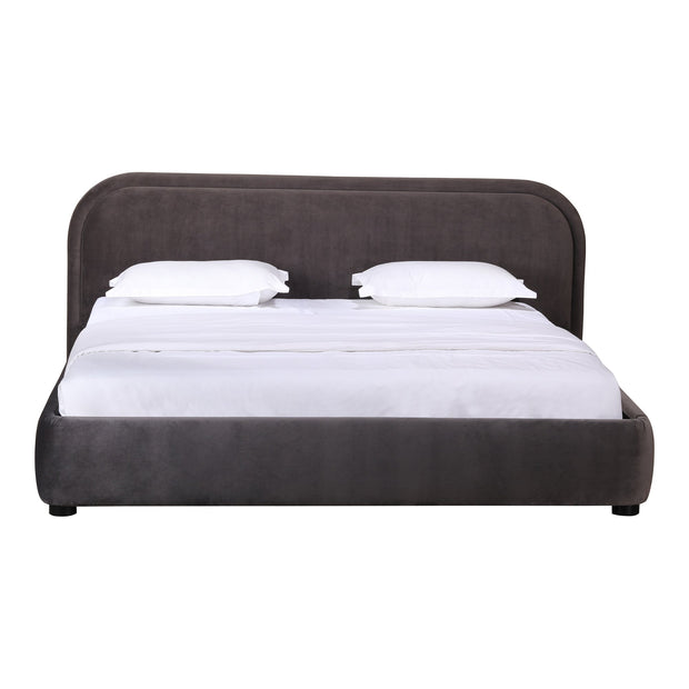 Moe's Home Collection Colin Dark Grey Boucle Upholstered King Size Bed