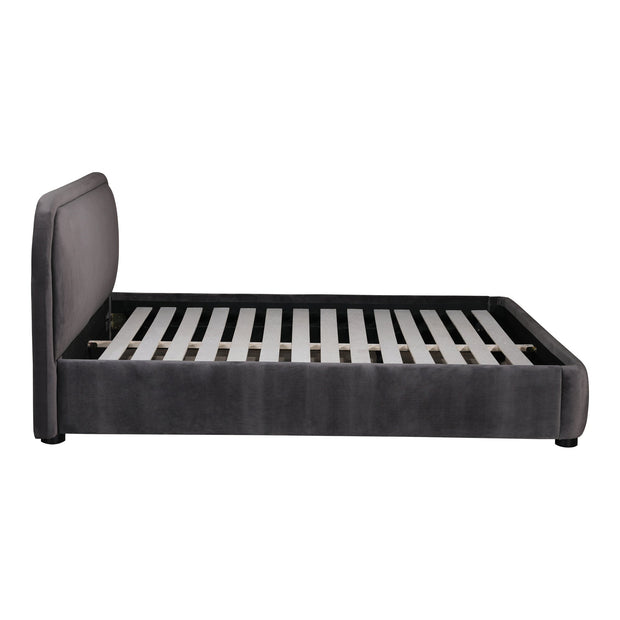 Moe's Home Collection Colin Dark Grey Boucle Upholstered King Size Bed