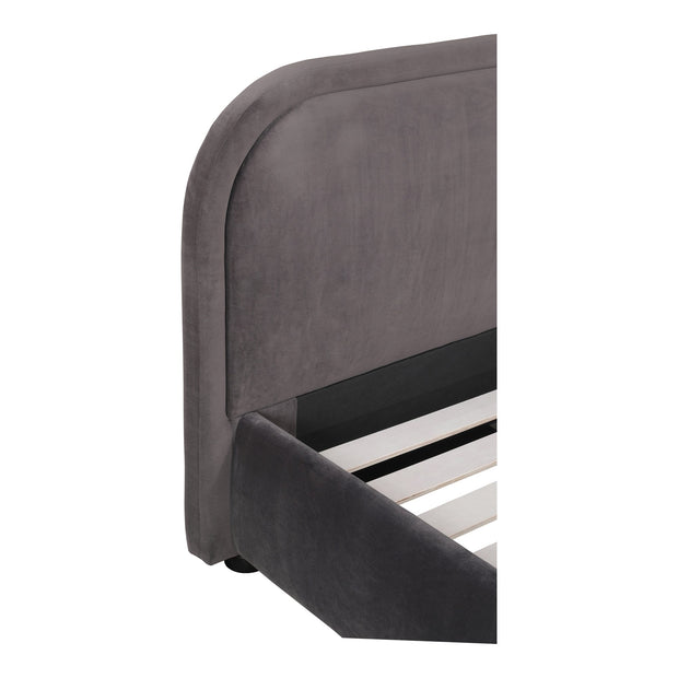 Moe's Home Collection Colin Dark Grey Boucle Upholstered King Size Bed