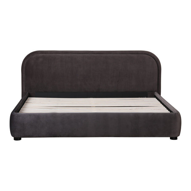 Moe's Home Collection Colin Dark Grey Boucle Upholstered King Size Bed