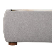 Moe's Home Collection Luzon Grey Upholstered Queen Size Bed With Tall Headboard