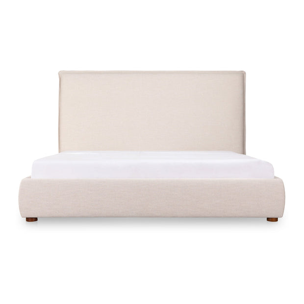 Moe's Home Collection Luzon Wheat Upholstered Queen Size Bed With Tall Headboard