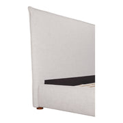 Moe's Home Collection Luzon Grey Upholstered Queen Size Bed With Tall Headboard
