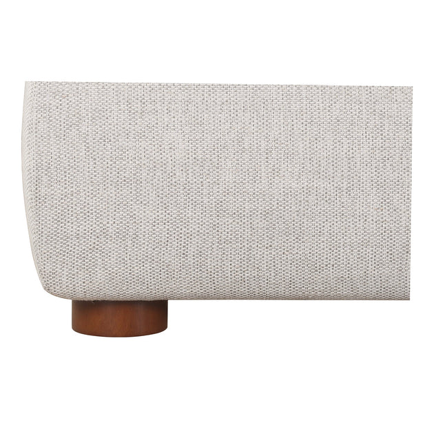 Moe's Home Collection Luzon Grey Upholstered Queen Size Bed With Tall Headboard