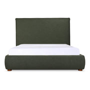 Moe's Home Collection Luzon Green Upholstered King Size Bed With Tall Headboard