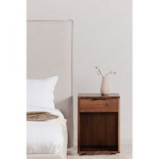 Moe's Home Collection Luzon Wheat Upholstered King Size Bed With Tall Headboard