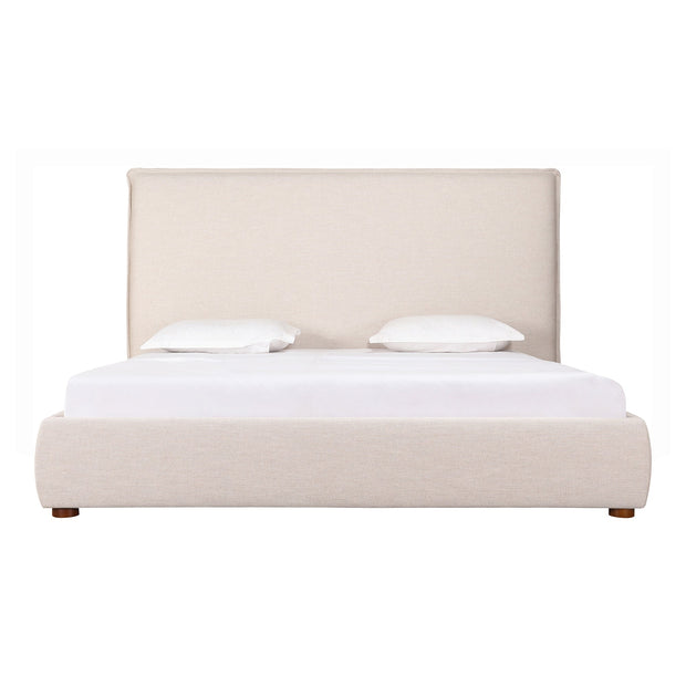 Moe's Home Collection Luzon Wheat Upholstered King Size Bed With Tall Headboard