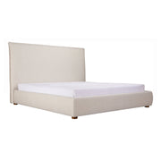 Moe's Home Collection Luzon Wheat Upholstered King Size Bed With Tall Headboard