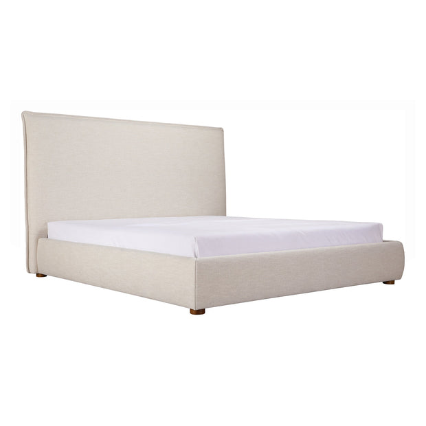 Moe's Home Collection Luzon Wheat Upholstered King Size Bed With Tall Headboard