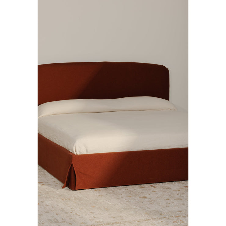 Moe's Home Collection Joan Brown Upholstered Queen Bed With Storage