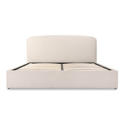 Moe's Home Collection Joan Cream Upholstered Queen Bed With Storage
