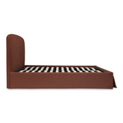 Moe's Home Collection Joan Brown Upholstered King Size Bed With Storage
