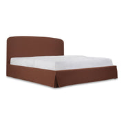 Moe's Home Collection Joan Brown Upholstered King Size Bed With Storage