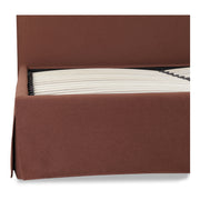 Moe's Home Collection Joan Brown Upholstered King Size Bed With Storage