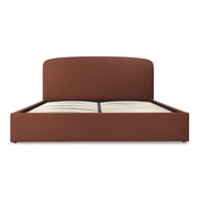 Moe's Home Collection Joan Brown Upholstered King Size Bed With Storage