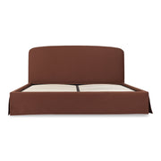 Moe's Home Collection Joan Brown Upholstered King Size Bed With Storage