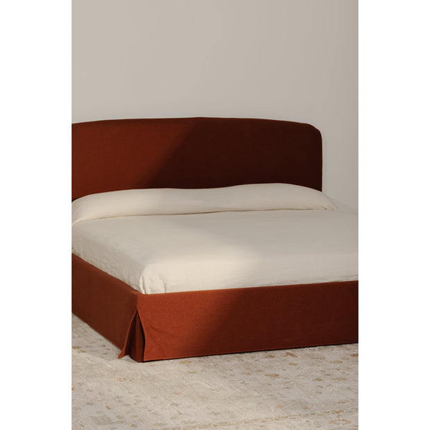 Moe's Home Collection Joan Brown Upholstered King Size Bed With Storage