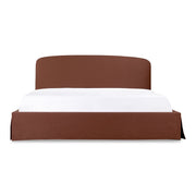 Moe's Home Collection Joan Brown Upholstered King Size Bed With Storage