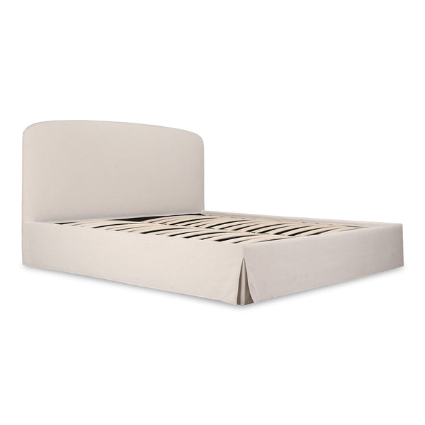 Moe's Home Collection Cream Joan King Bed With Storage