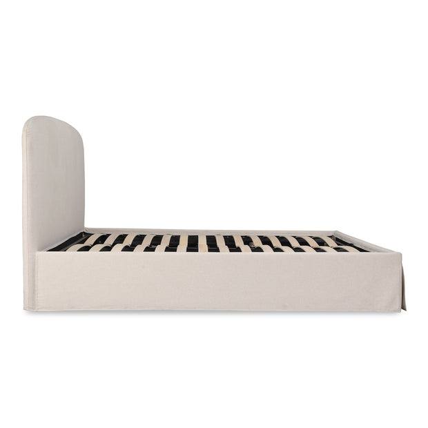 Moe's Home Collection Cream Joan King Bed With Storage