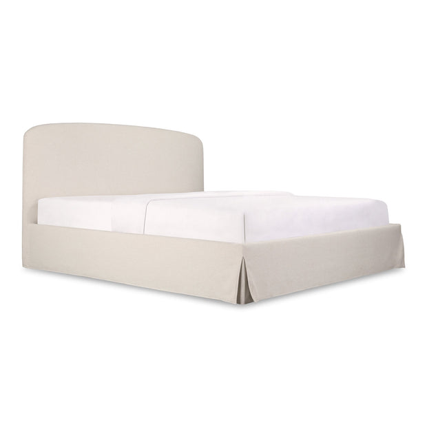 Moe's Home Collection Cream Joan King Bed With Storage
