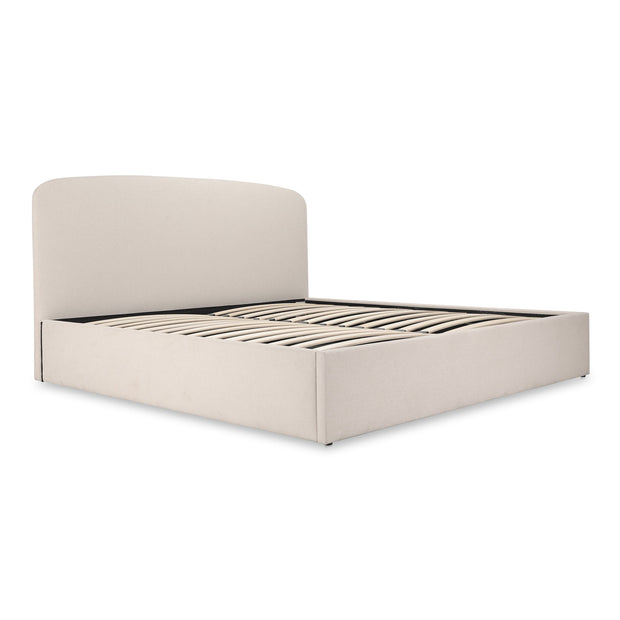 Moe's Home Collection Cream Joan King Bed With Storage